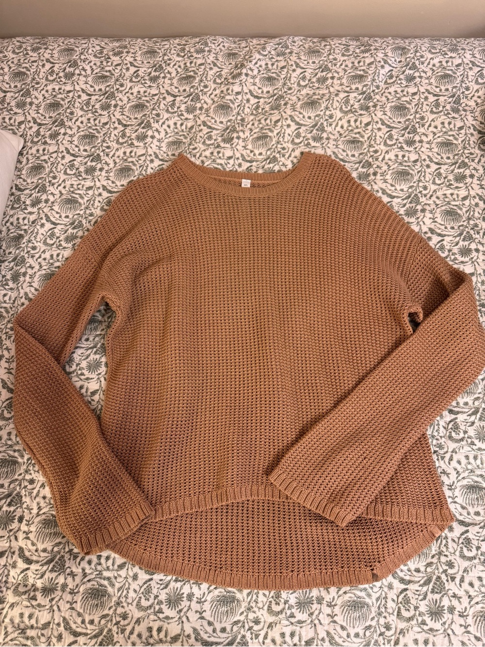 lululemon athletica Scoopneck Waffle Knit Sweater - Camel
